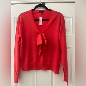 NWT J.Crew V-neck Sweater Bow Size Large
